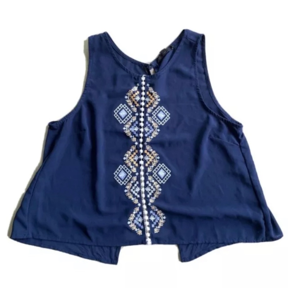 IRIS LOS ANGELES Sheer Embroidered Flowy T…